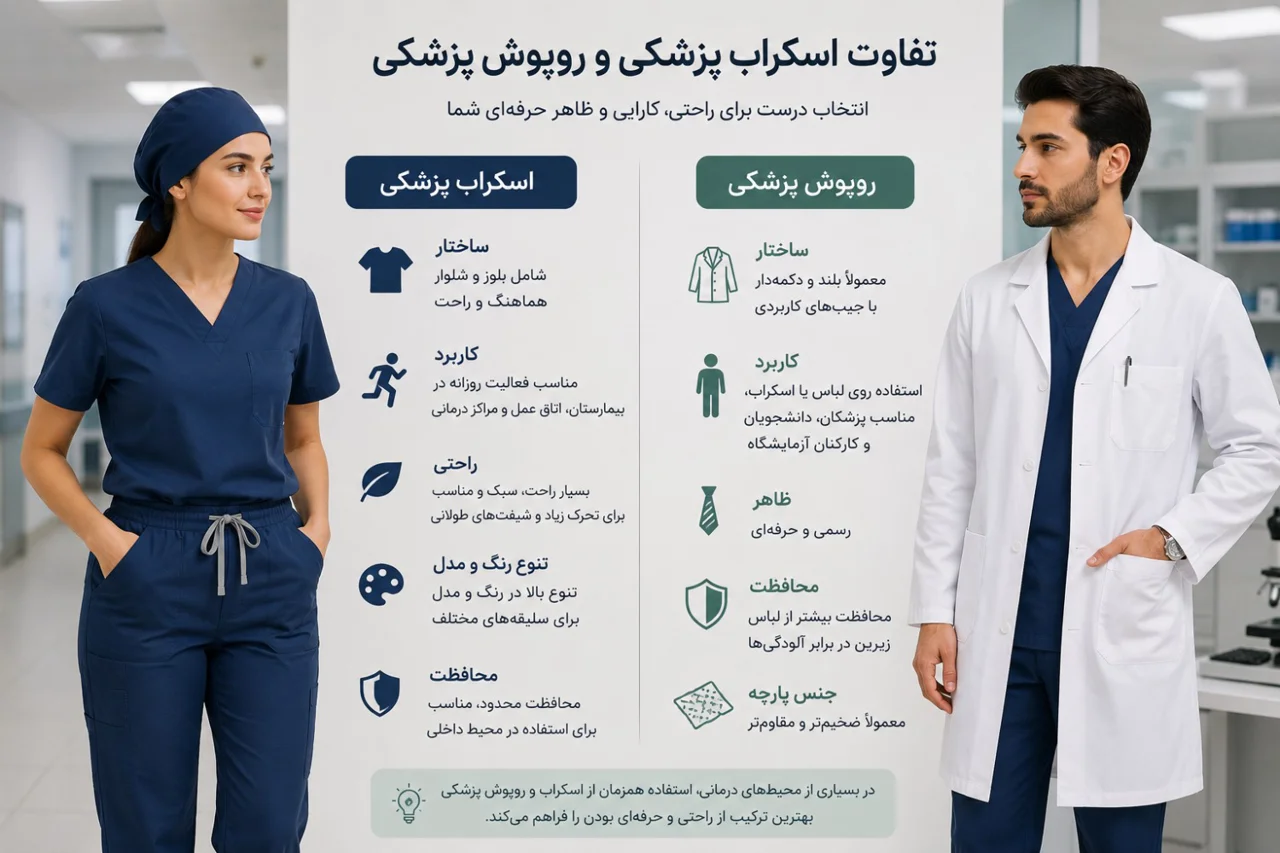 تفاوت اسکراب پزشکی و روپوش پزشکی